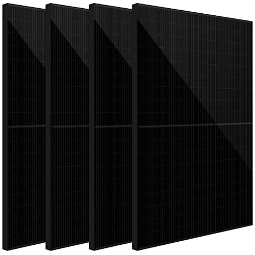 revolt Solarpaneel Balkon: 4er-Set monokristalline Solarpanels, Full-Screen, 405 W, MC4, IP68 (Solarmodule, PV Module, Wechselrichter)