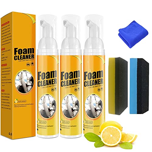 Neat Freakz Multi-Purpose Foam Cleaner,Neat Freakz Car Restoring Spray, Car Magic Foam Cleaner, Foam Cleaner for Car,Powerful Stain Removal Kit (3pcs,100ml)