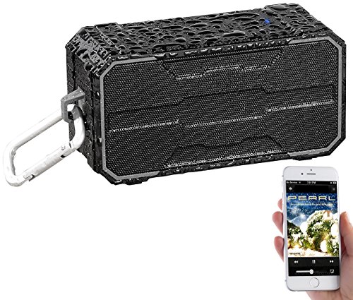 auvisio Lautsprecher wasserfest: Outdoor-Lautsprecher mit Bluetooth, Freisprecher, MP3-Player, IPX6 (Mobile Lautsprecher)