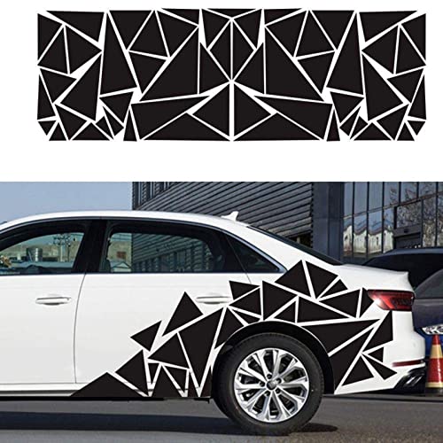 MOMOTOU 1 Stück 78in x23in Universal Auto SUV Karosserieseite Geometrische freistehende Dreieck Vinyl Grafik Aufkleber Aufkleber