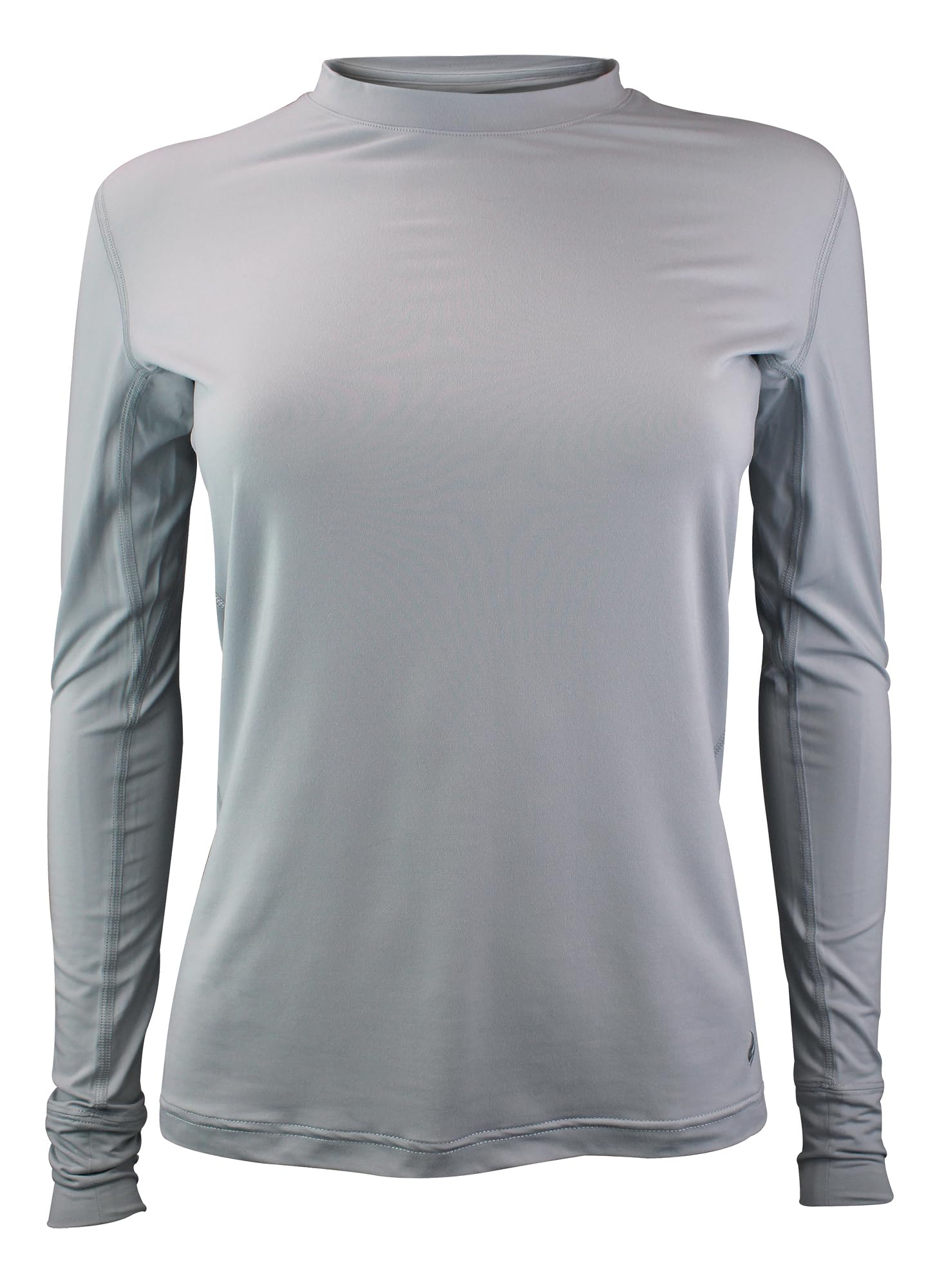 HEAT HOLDERS Damen Thermo T Shirt Langarm Innenfleece Unterziehshirt Winter, Outdoor Warm Unterhemd (L, Grau)
