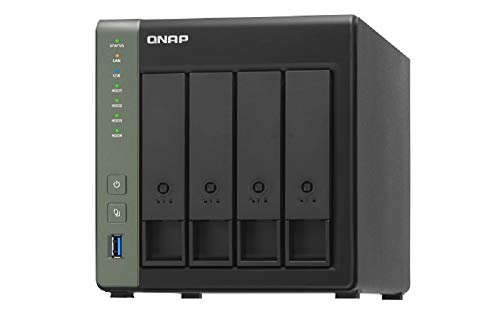 Qnap TS-431X3-4G 4TB 4 Bay Desktop NAS System | Installiert mit 4 x 1TB Western Digital Red Festplatten