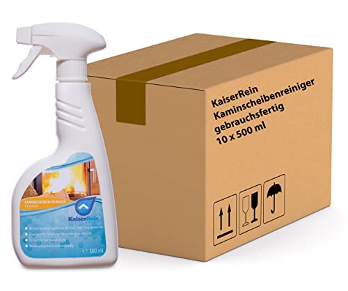 KaiserRein Ofen- und Kamin-Scheiben-Reiniger Spray 10x 0,5 L Kamin,- und Ofen,- Glasreiniger Kaminscheiben