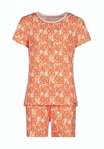 SKINY Mädchen Night Pyjama 030068 Pyjamaset, orange Batik, 152