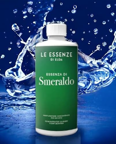 Le Essenze di Elda - Wäscheparfüm - Essenza di Smeraldo - Hochkonzentriertes Waschparfüm mit betörenden italienischen Düften für langanhaltende Frische. (Weißer Moschus) (Smeraldo) 500ml