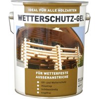 Wilckens Wetterschutzgel 5 Liter für alle Holzarten für Aussenanstrich Farbton Wählbar, Farbe:Kiefer