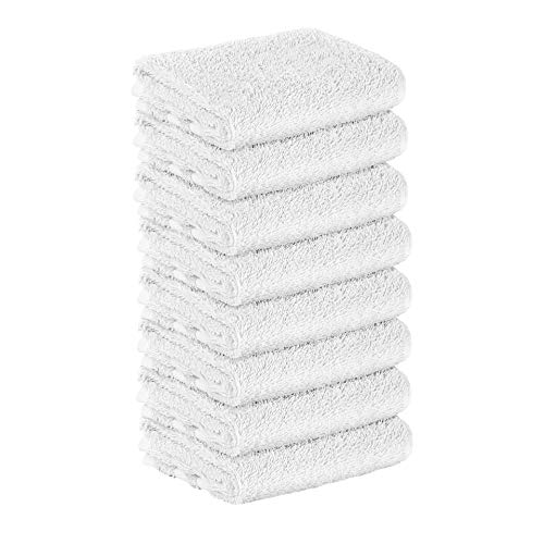 8 Stück Premium Frottee Gästehandtücher 30x50 cm in weiß von StickandShine in 500g/m² aus 100% Baumwolle