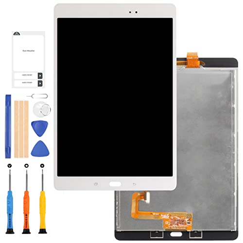 Bildschirm für Samsung Galaxy Tab A 9,7 Zoll P550 SM-P555M SM-P550N LCD Display Matrix Assembly Touchscreen Digitizer Full Glass Panel Replacement Kits (nicht fit for SM-T550) (weiß)