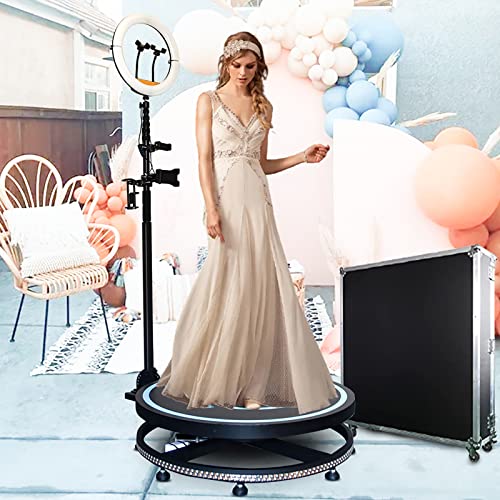 ATHUAH 360-Grad-Fotokabine für Partys, mit Ringlicht-Selfie-Halter-Zubehör, kostenlose Anpassung, Logo-App-Steuerung, automatische 360-Dreh-Fotokabine in Zeitlupe für die Hochzeit zu