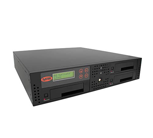 SySTOR 1 bis 2 SATA 300MB/s Rackmount HDD SSD Duplikator/Sanitizer - 3,5" & 2,5" Festplattenlaufwerk Solid State-Festplatte Doppel-Port Hot Swap (SYS02HD300RM-DP)