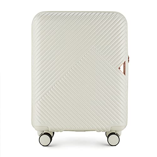 WITTCHEN Koffer – Handgepäck | hartschalen, Material: polycarbonat | hochwertiger und Stabiler | Weiß | 40x22x55 cm