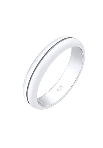 Elli Premium Ring Damen Bandring Trauring Basic Hochzeit Paar in 925 Sterling Silber