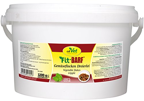 cdVet Naturprodukte Fit-Barf Gemüseflocken Dreierlei 1,2 kg - Hund - getreidefrei - ideale Ergänzung zum Barfen - ausgeglichenen Darmflora - Vitamine - Süßkartoffeln - Rohfütterung - BARFEN -