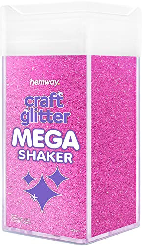 Hemway BULK Glitter 425g / 15oz MEGA Craft Shaker Glitter for Nails, Resin, Tumblers, Arts, Crafts, Painting, Festival, Cosmetic, Body - Ultrafine (1/128" 0.008" 0.2mm) - Baby Pink Iridescent