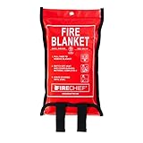 Firechief SVB1/K40 Feuerlöschdecke mit Gütesiegel von Kitemark, klein (1 x 1m), geeignet für den Einsatz rund um das Haus (Küche, Büro, Garage)