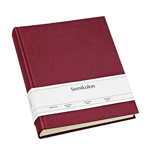 Semikolon Album Medium turquoise (türkis) | Foto-Album / Foto-Buch mit 40 Blättern cremeweißem Fotokarton mit Pergaminpapier | Format: 21,6 x 25,5 cm