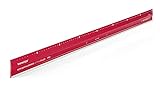 Schneide-Lineal PRO 80 cm lang, aus Aluminium im knalligen Rot, rutschfest, robust, mit Stahl-Schneidekante und extra breitem 50 mm Aluminium-Profil