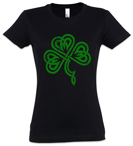 Urban Backwoods Shamrock Irish Knot III Damen T-Shirt Schwarz Größe XL