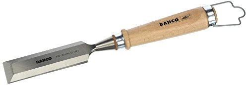 Bahco Stechbeitel, Holzgriff, vernickelter Stahlring, 32 X 140mm 425-32, Silver/Brown