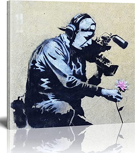 Banksy Bilder Leinwand-DJ Monkey-Street Graffiti-Kunst-Leinwandbilder sind Druck auf Leinwand-Wand-Kunstdruck-Wohnzimmer-Wand-Dekor 30x30cm/12x12inch