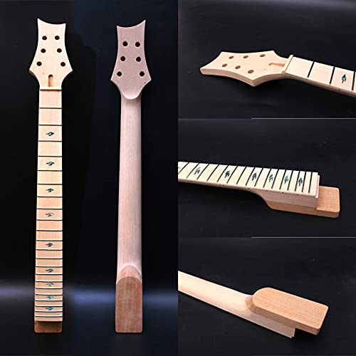 Yinfente E-Gitarren-Hals, unlackiert, 22 Bünde, 62,9 cm, Ahorn-Griffbrett mit Vogeleinlage, 62,9 cm