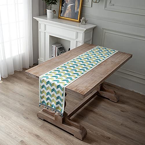 Tischläufer Home Tischwäsche Europäische Luxus bestickte Tischflagge Baumwolle und Leinen Tischläufer mit Quaste Baumwolle Leinen Stoff Tischplatte Dekor Home Table Runner für Home Hochzeitsfeier Hoch