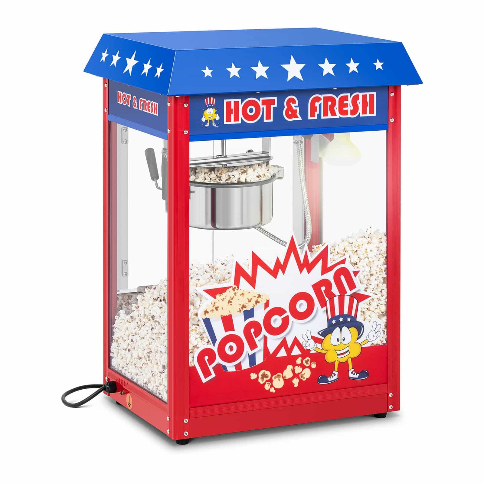 Royal Catering RCPR-16.1 Popcornmaschine Popcorn Maker Popcorn Bereiter Retro Vintage USA Design