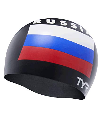TYR Russia Silicone Adult Fit, Schwarz