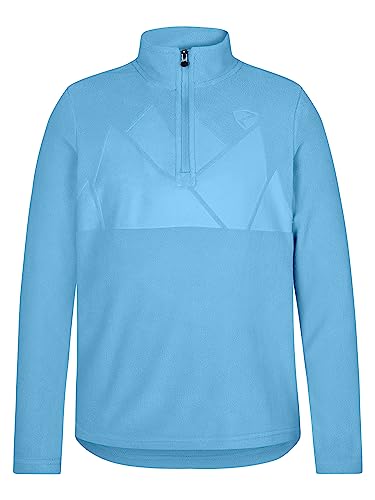 Ziener Kinder JONKI Skipullover, Skirolli, Funktions-Shirt | atmungsaktiv, Fleece, warm, Morning Blue, 128