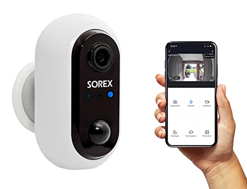 Sorex Senso WLAN Kamera | Full HD Bilder | Nachtsichtfunktion | Deutscher Support | Magnethalterung | mit 2-Wege Audio | Haustierkamera | Babykamera | weiß