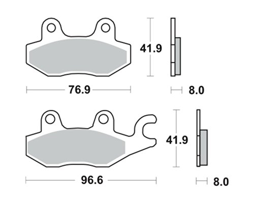 Lucas Bremsbeläge TRW MCB615EC für TRIUMPH 900 Trident E T300 91–98 (vorne)