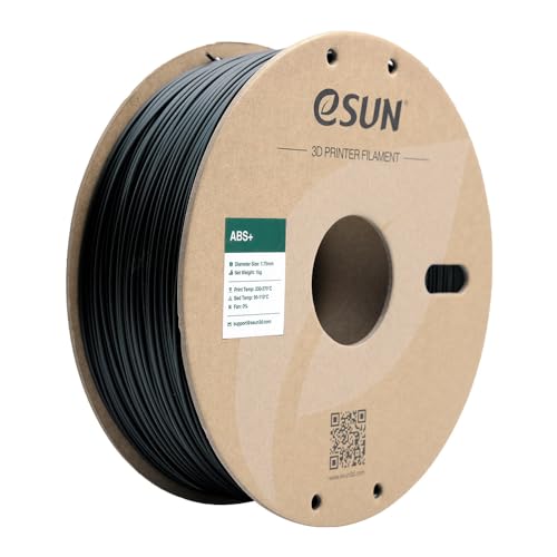 eSun ABS+ Filament, ABS Plus 3D-Drucker Filament, 1.75mm / 1kg - Schwarz (black)