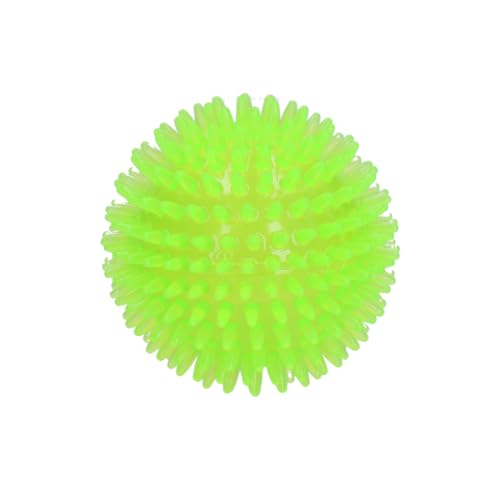 Dog Comets Exoplanet - 8 cm - Hundespielzeug - Ball - Apportierspielzeug - Igelball - Wasser und Land - Dental - Mit Piepton - Grün - M