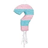 Unique 76092 Gender Reveal Fragezeichen Pinata | 1 Stück, rosa/blau