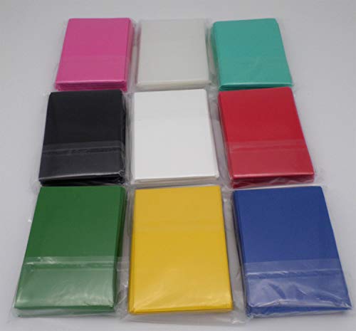 docsmagic.de 9 x 60 Mat Card Sleeves Small Size 62 x 89 - Black Blue Green Red White Yellow Pink Mint Clear- YGO CFV - Mini Kartenhüllen