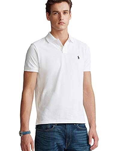 Ralph Lauren Polo Herren Poloshirt Custom-Slim-Fit Weiß L