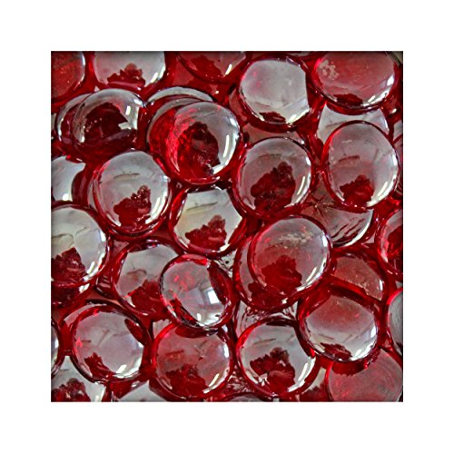 2,5 kg Glasnuggets Glassteine Muggelsteine Mosaiksteine Tischdeko 25 -30 mm Rot irisierend