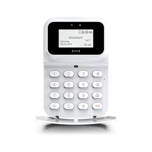 Safe2Home Externes Tastenfeld mit Display und Tastenschutz für Funk Alarmanlage Serie SP110 / SP210 / SA100 / OTTO – GSM WiFi Alarmsystem