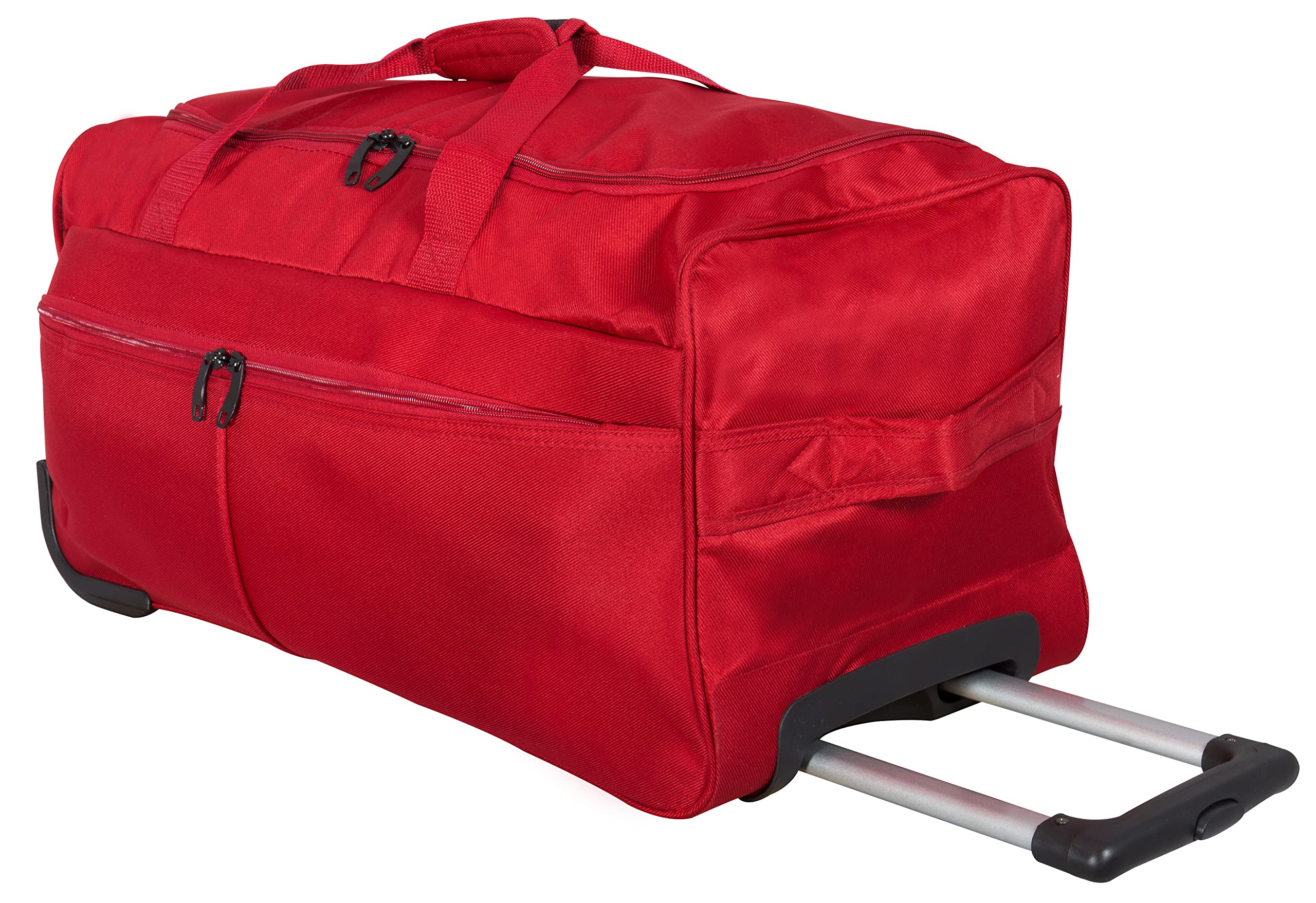 leichte XL Reisetasche 2 Rollen für Damen Herren 65 cm 70 Liter Trolley rot