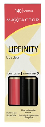3 x Max Factor Lipfinity Lipstick Two Step New In Box - 140 Charming