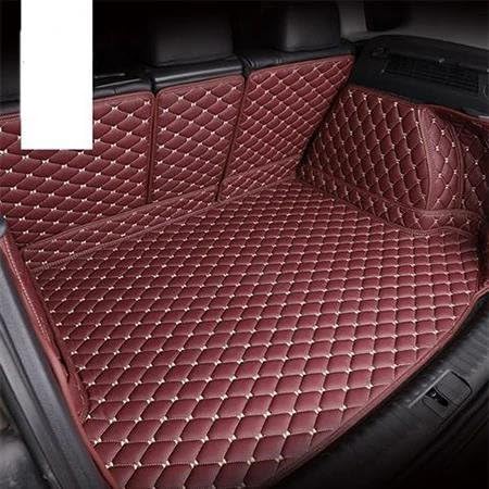 Auto Kofferraummatte Maßgeschneiderte Kofferraummatte Für Lexus ES-Serie 2013-2017 rutschfeste Und Leicht Zu Reinigende, Individuelle Kofferraummatte Kofferraumwanne (Color : WEINROT)