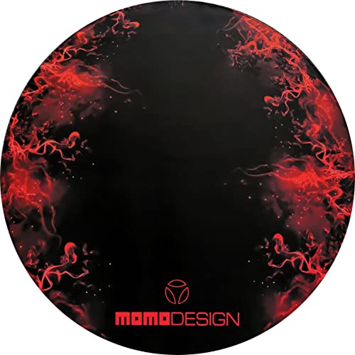 Momo Design MD-CM1201-R Gaming Stuhlmatte 120 cm schwarz mit rotem Finish