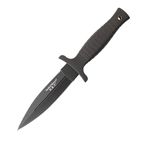Smith and Wesson Herren Messer Stiefelmesser schwarze Lederscheide mit Metall-Clip Gesamtlänge: 22.9 cm 22,9cm
