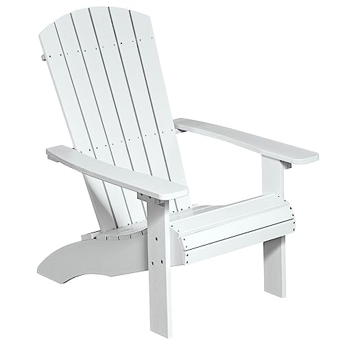 NEG Design Adirondack Stuhl Marcy (weiß) Westport-Chair/Sessel aus Polywood-Kunststoff (Holzoptik, wetterfest, UV- und farbbeständig)