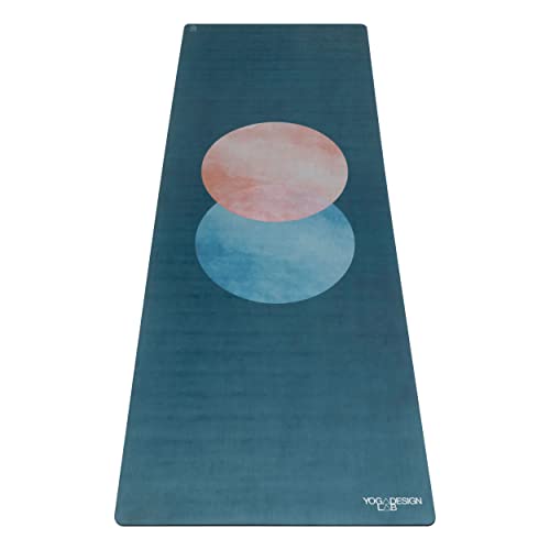 Yoga Design Lab Combo Yogamatte | rutschfest, Matte/Handtuch, Guter Halt bei viel Schweiß, Naturkautschuk | mit Tragegurt (Atlas, 3.5mm)