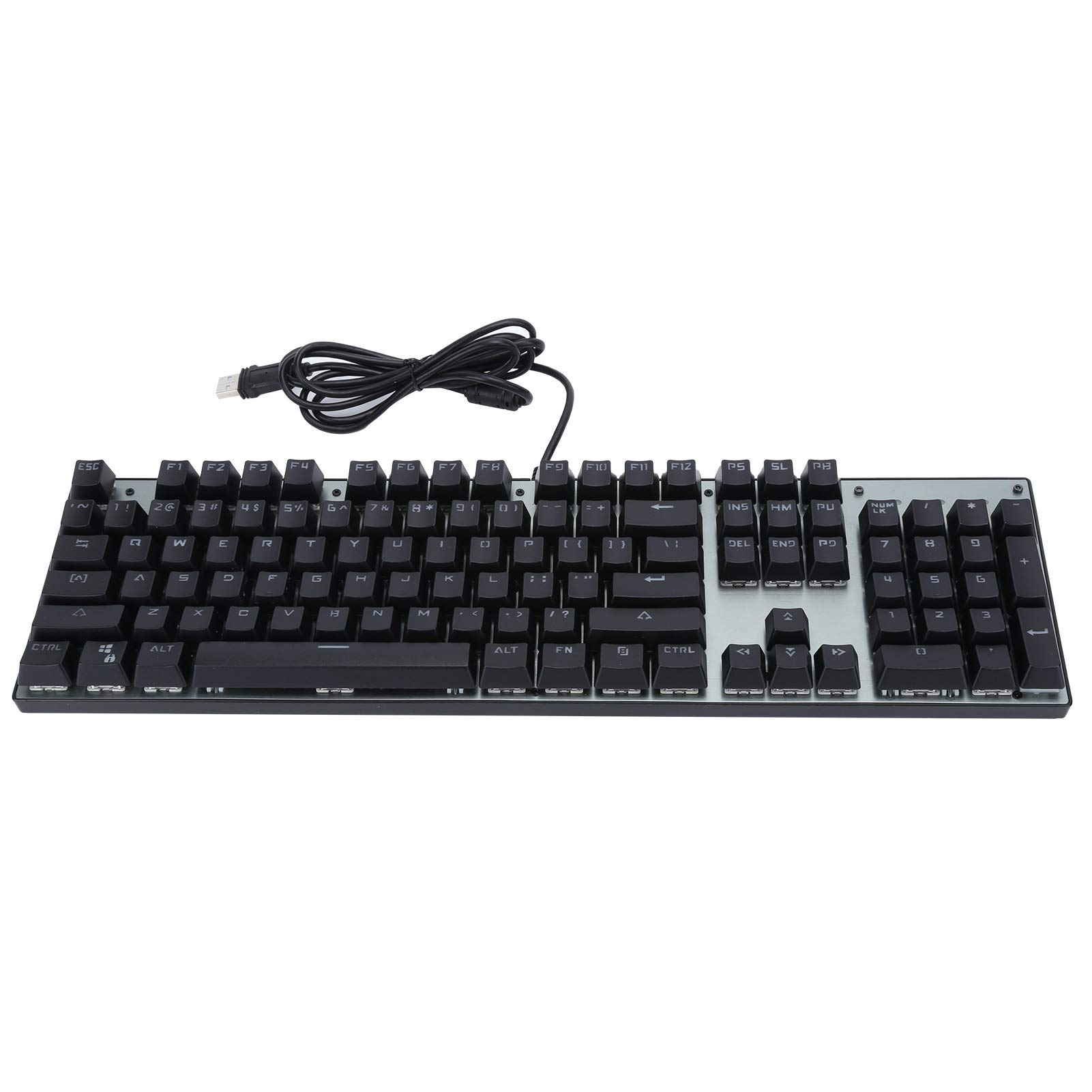 Tastatur, tragbares leichtes Gaming Mechanische Tastatur 104 Tasten Inlandstasten 26 Tasten Konfliktfrei für Spieler
