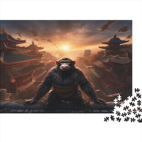 Unique Animals Puzzle Erwachsene 1000 Teile Cooler AFFE Home Decor Family Challenging Games Lernspiel Geburtstag Entspannung Und Intelligenz 500pcs (52x38cm)