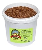 Futterhof getrocknete Mehlwürmer 10 L Eimer (= 1,65 kg), Premium Qualität