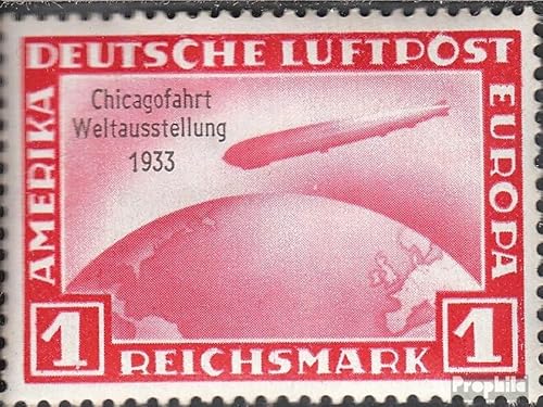 Prophila Collection Deutsches Reich 496 geprüft gestempelt 1933 50. Ozeanüberquerung GRAF Zeppelin (Briefmarken für Sammler) Flugzeuge/Ballons/Zeppeline/Luftfahrt