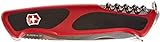 Victorinox Taschenmesser Ranger Grip 74 (14 Funktionen, Feststellklinge, Kombi-Zange, Drahtschneider) rot/schwarz